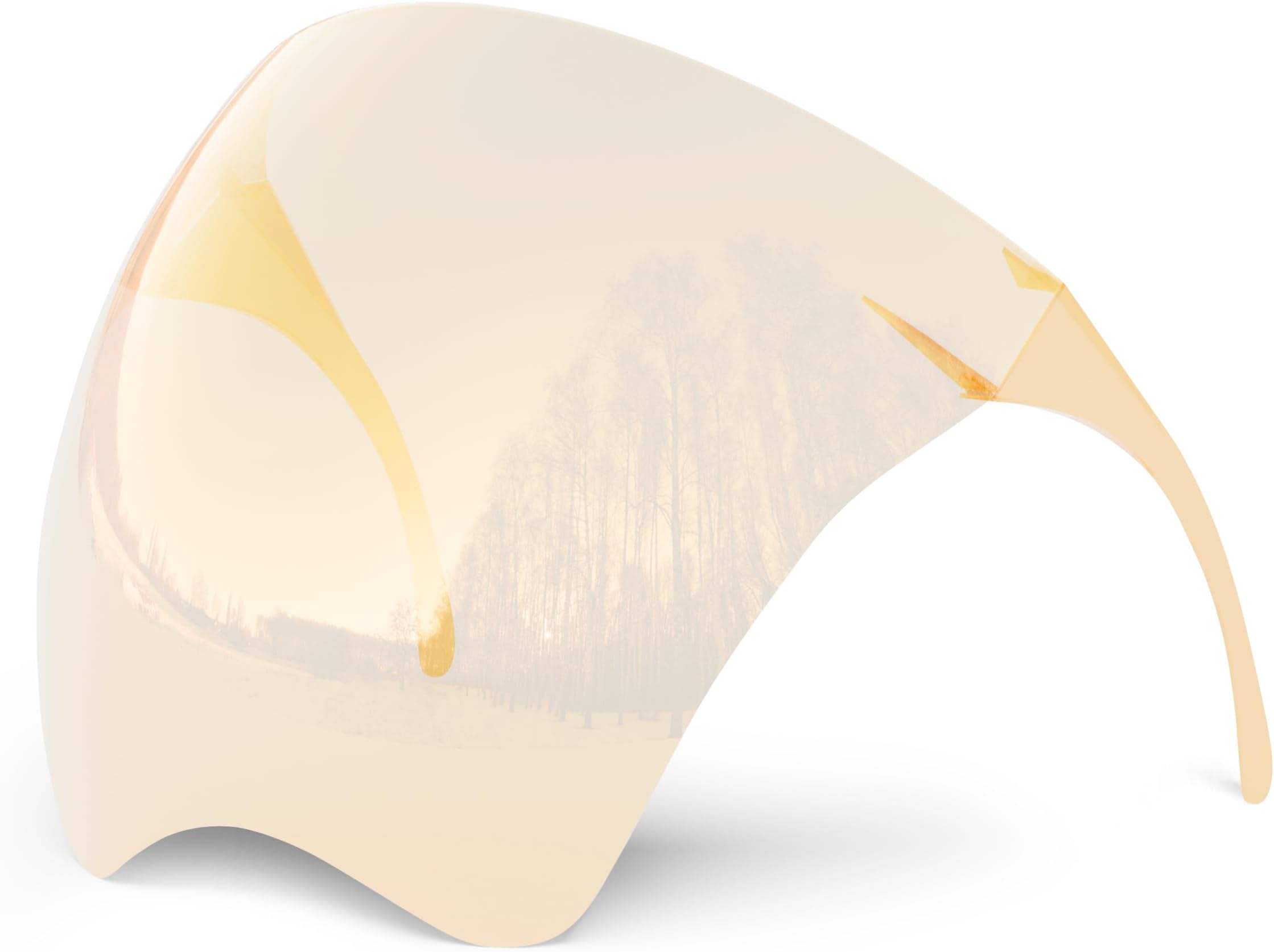 mayoken® Full Face Sunglasses, Futuristic Sun Protection Polarized Face Shield for Men & Women, Anti-Fog Mirror Shield Glasses, Lightweight & Comfortable Transparent Amber