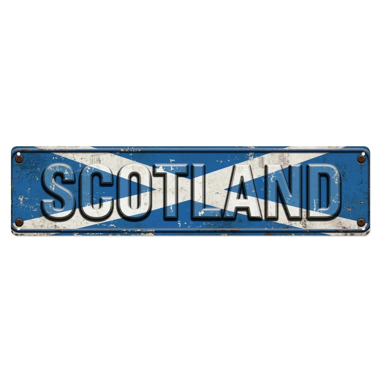 Metal Tin Sign Vintage Scotland Flag Pattern