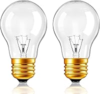 Blakapoo A15 40W Oven Light Bulbs Heat Resistant 500°F E26 Dimmable Warm White 2700K Pack of 2 for Stoves Microwaves Refrigerators