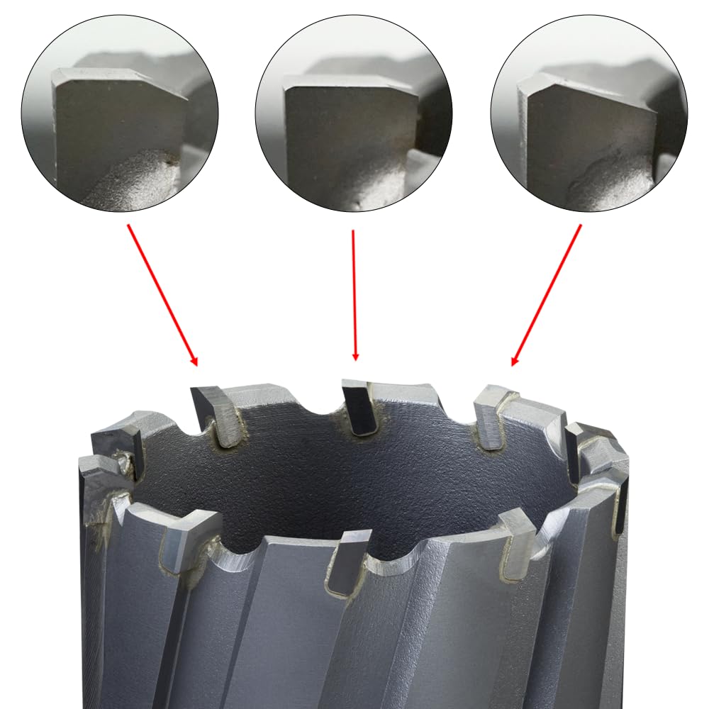 Carotteuse Euroboor HMLU.300 TCT 55 mm pour Acier HARDOX, Inox et Rails - Évacuation Optimale des Copeaux, Risque de Cassure Minimisé, Idéale pour matériaux durs, offre une grande durabilité