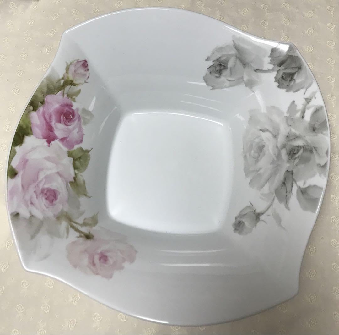 大坪高明作・希少❗️手描き一点もの　スクエア特大大鉢陶磁器ボウル Amazon.co.jp: 大坪高明作手描き一点もの スクエア特大大鉢