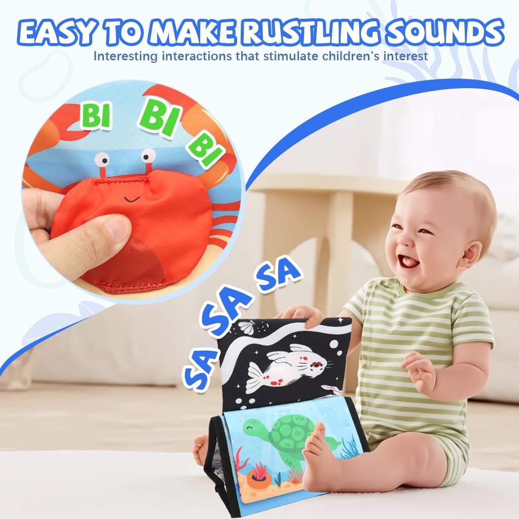 SNOWIE Soft® Cloth Books for Babies 0 to 3 Years Built in Squeaky Device 2