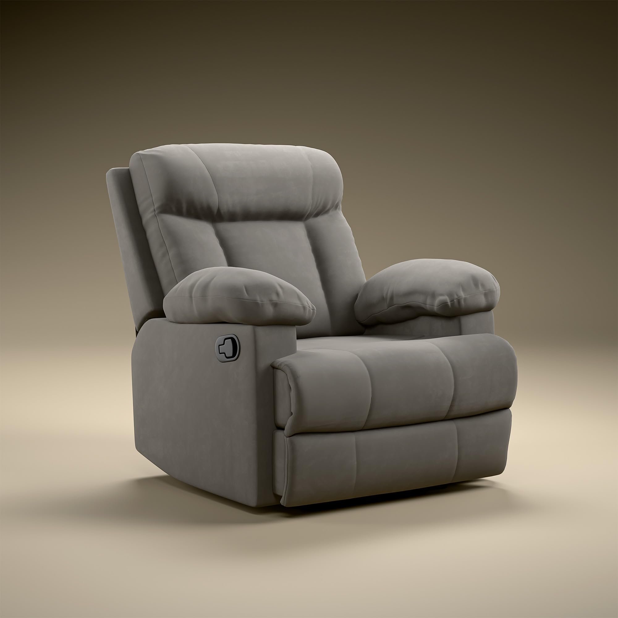 Green Soul Cloud | Single Seater Manual Recliner Sofa | Ultra Soft Suede Fabric | Recline & Relax (R1) | Oversized Leg Rest & Cushioned Lumbar (Grey)-picture-22