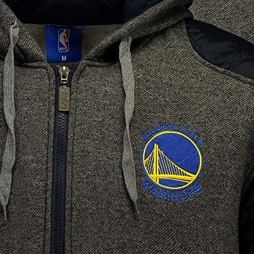 Jaqueta NBA Golden State Warriors Yarn Grafite e Azul