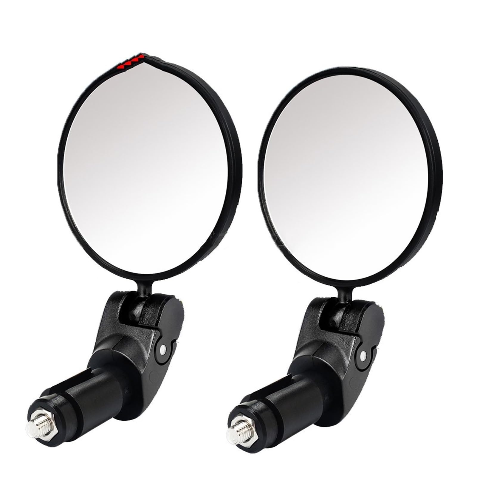 rétroviseurs réglables Universal Fahrrad Rückspiegel Elektrische Fahrrad Lenkerendenspiegel Glas Konvexe Linse Radfahren Rückspiegel(2PCS Round Mirror)