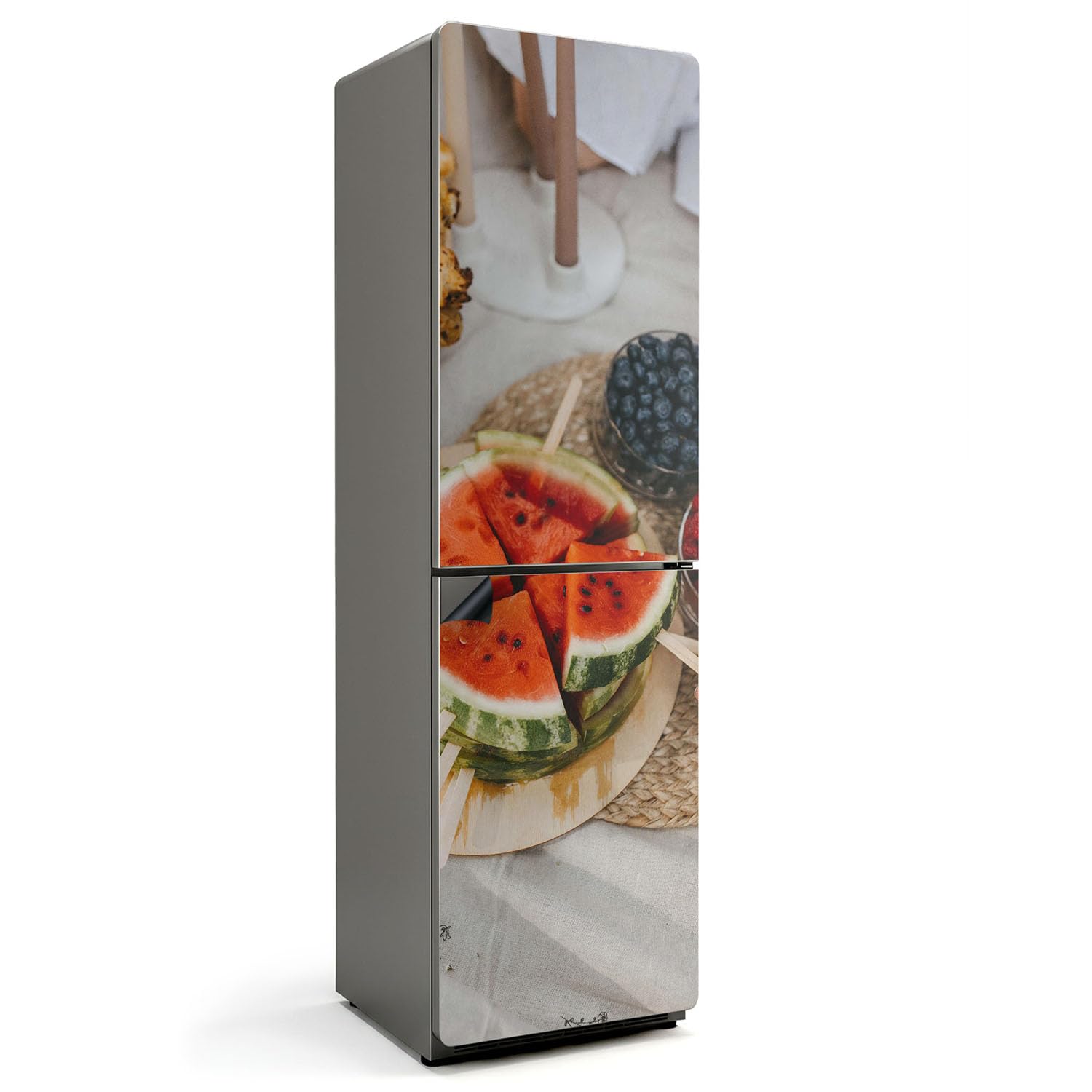 Alfombrilla magnética de cocina 60x205 cm con diseño de frutas para renovar tu frigorífico
