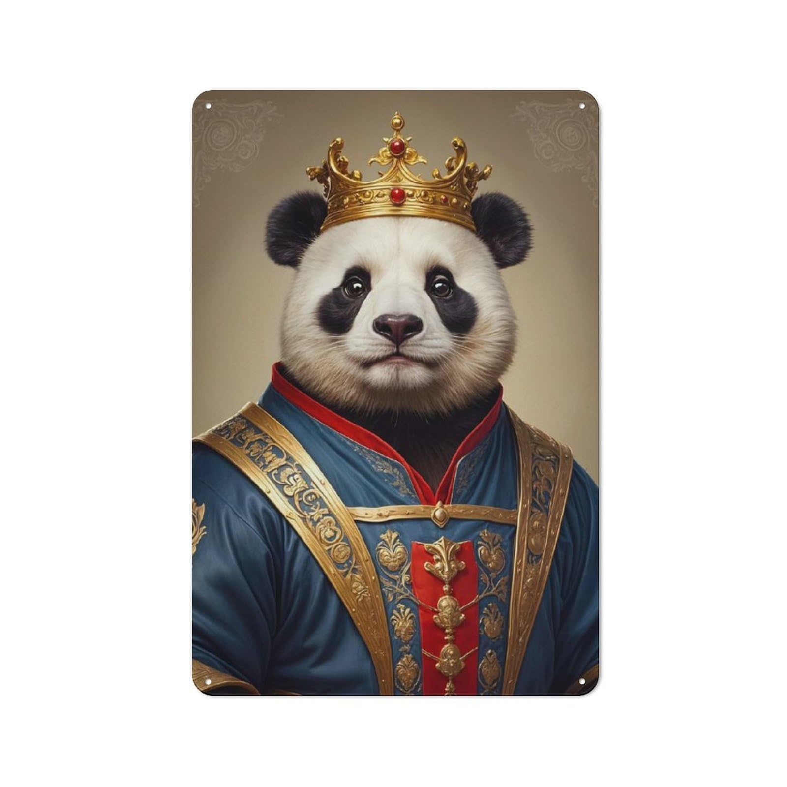 Junmoney Panda Prince Old Style Vintage Metal Sign 30X20cm, Bar Wall Plaque For Pub, Home Bar, Shed Or Man Cave