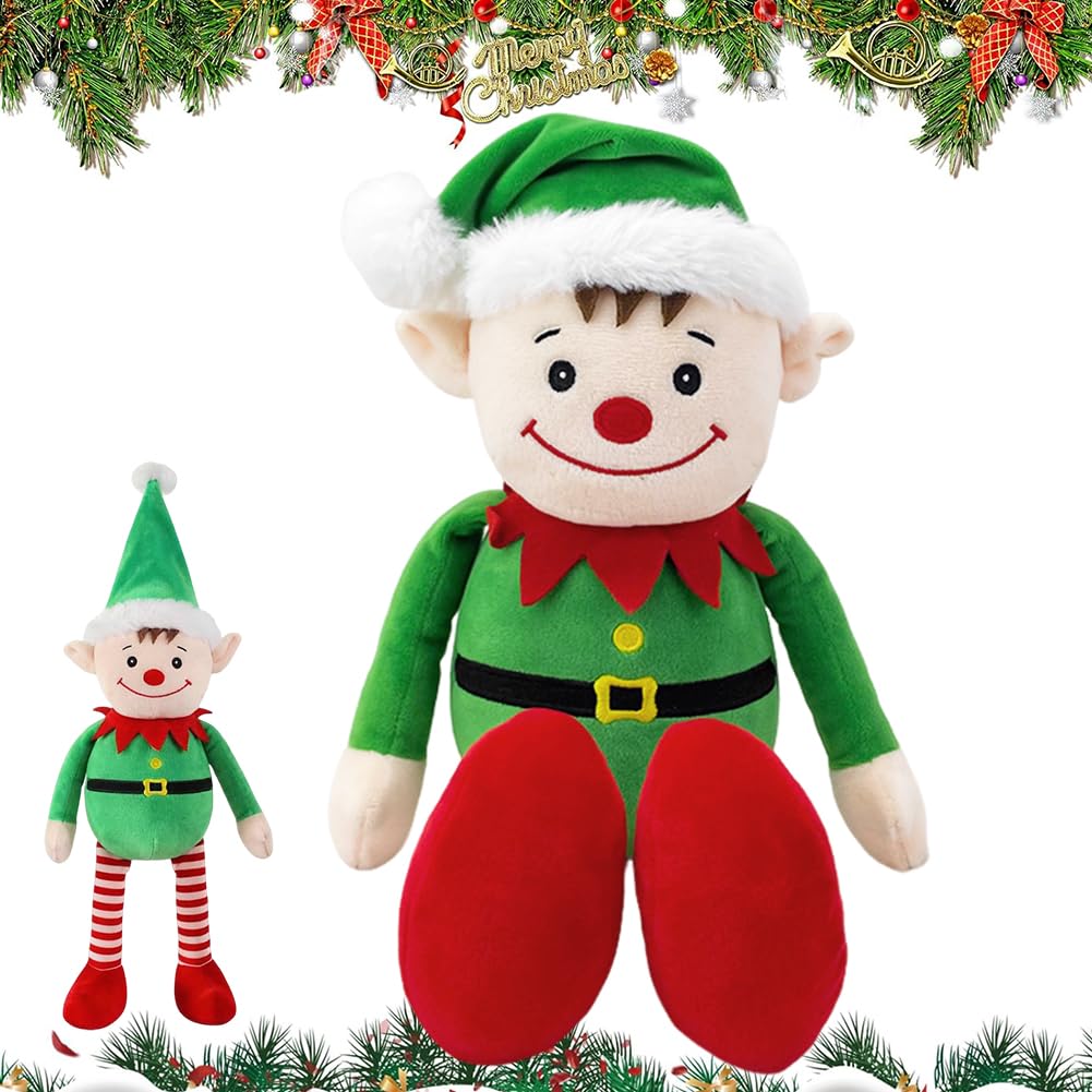 LKNBIF Christmas Elf Plush Toy, Christmas Decorations Stuffed Animal, Cute Soft Plush Doll, Xmas Elf Plushie Stuffed Toys