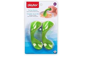 Playtex Playtex Baby Curve Feeding Spoons for Toddlers, Right-Handed, 2-Pack