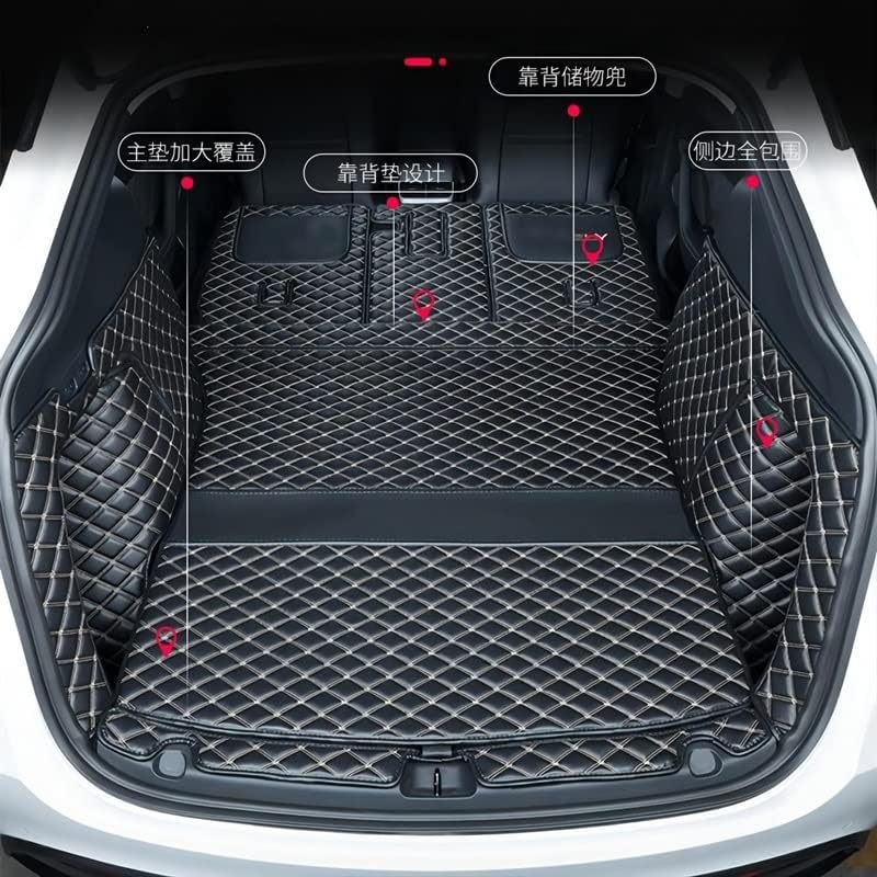 ラゲッジマット 用テスラの用モデル Y 2021 2022 2017 防汚保護トレイ防食防変形革車のトランクマット(A)