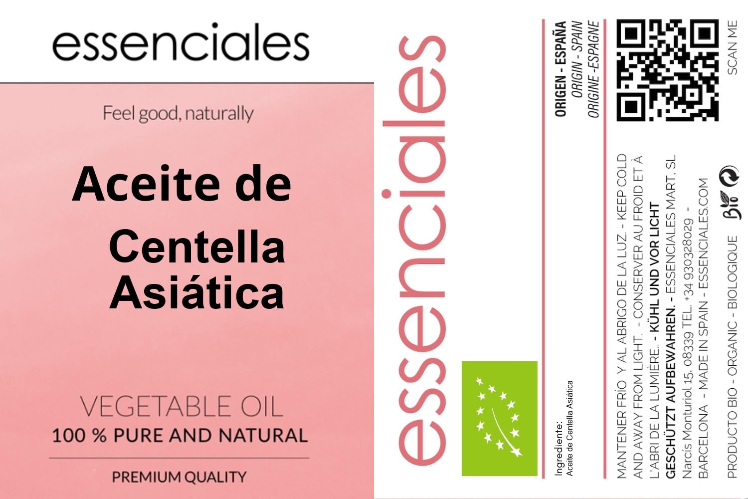 Olio naturale di Centella Asiatica | Macerato di Centella Asiatica | Rigenerante per la pelle, anti-smagliature, idratante e rassodante | Per uso viso e corpo (100 ml)