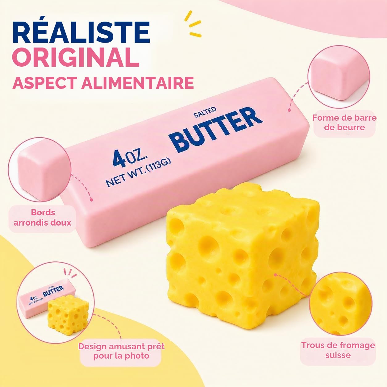 Squishy Fromage Slow Rising Squishies Fidget Squeeze Toy Squishy Fidget Squishy Fromage Slow Rising Squishies Fidget Squeeze Toy Squishy Fidget