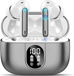 Csasan Ai Translation Earbuds Real Time, Translator Earbuds with 6 Translation Modes/164 Languages,No Subscription Required Translatior Headphones,48H Audifonos Traductores Inglés Español, Iron Gray