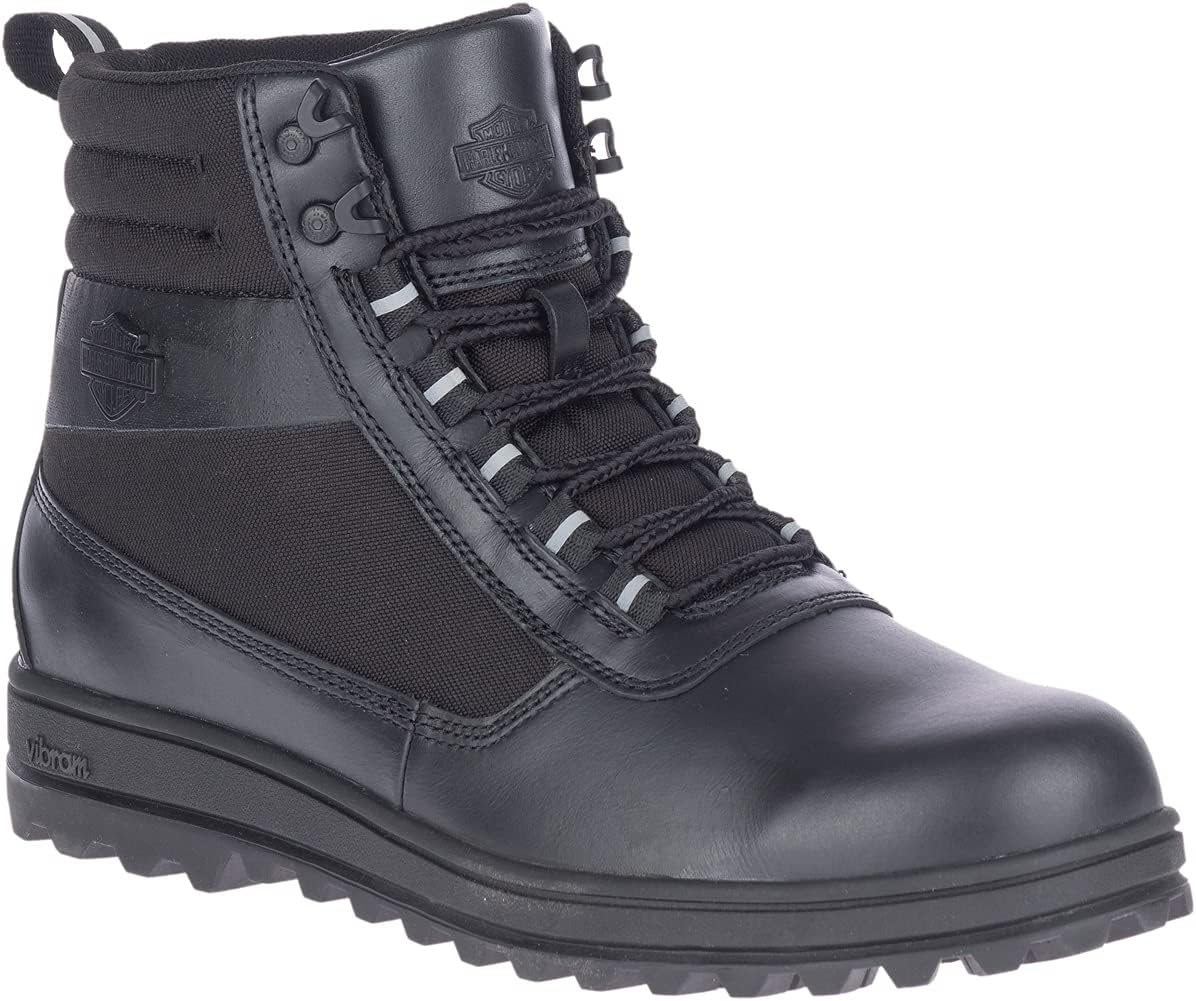 Harley-Davidson Men's Tallmadge 5-Inch Lace-Up Black Motorcycle Boots, D93761