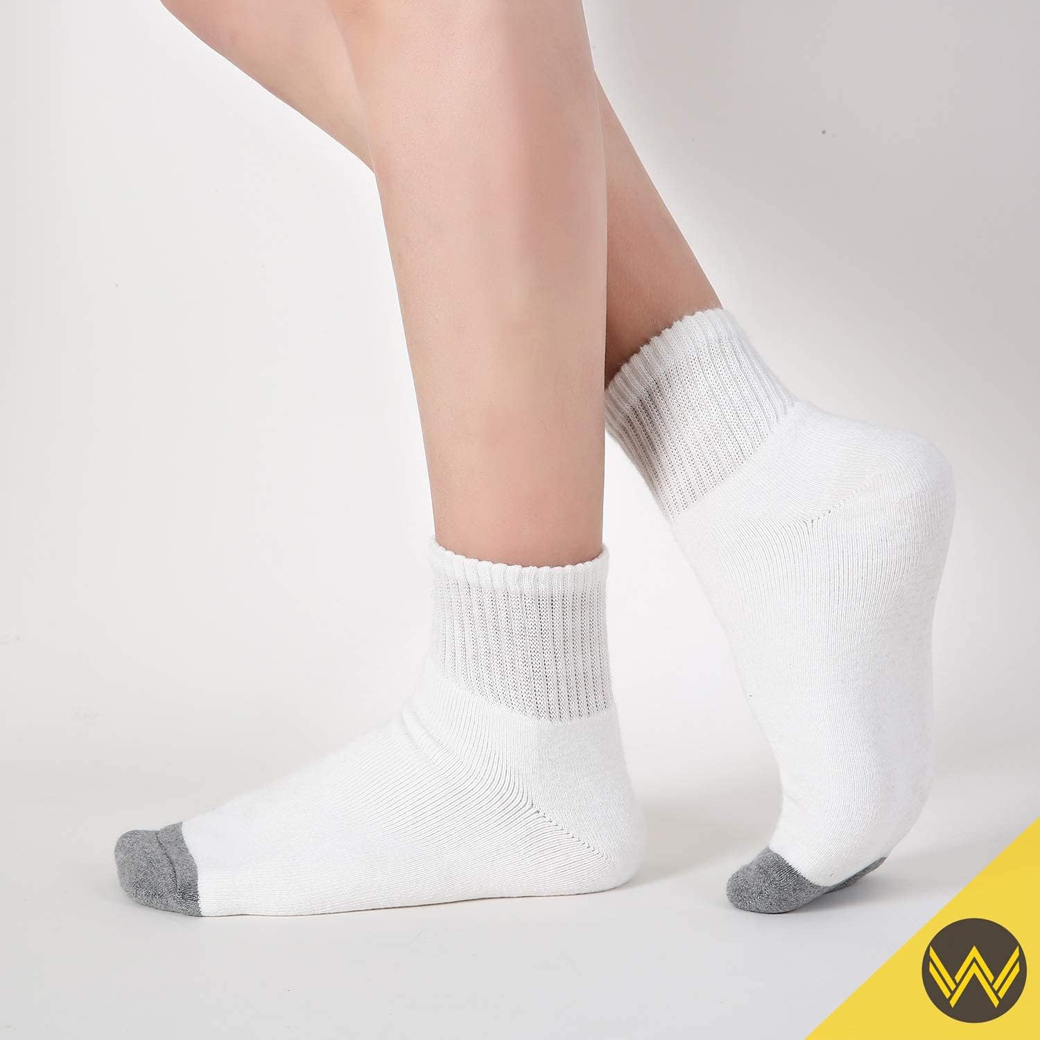 WANDER Men's Athletic Ankle Socks 3/8 Pairs Thick Cushion Running Socks for Men&Women Cotton Socks 6-9/9-12/12-15 - Image 5