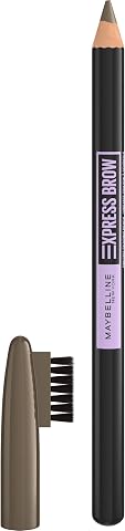 Maybelline New York Express Brow Shaping Pencil - Medium Brown | Doğal balmumu formülü, doğal efekt tonu, disiplin ve yapı, uzun ömürlü dayanıklılık