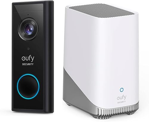 eufy Security, Complemento de timbre de video inalámbrico S220 con resolución 2K y eufy Security HomeBase S380 (HomeBase 3)
