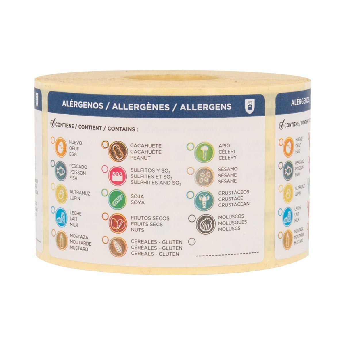 García de Pou 224.16 Etichette Adesive Allergeni In Rotolo 7,5X5 Cm Carta (confezione da 500)