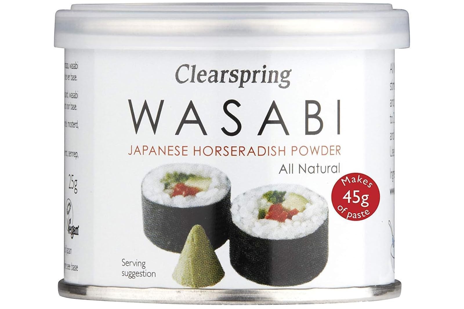 Wasabi en polvo Clearspring 25 g