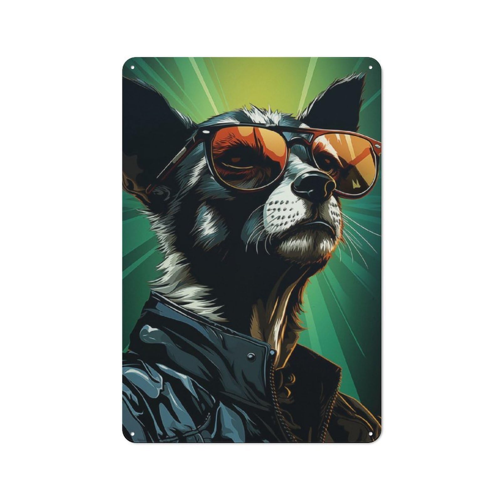 Junmoney Funky Lemur Fiesta Retro Tin Wall Plaque 30X20cm Featuring For Garage Wall, For Vintage Wall Decor Fans, For Themed Room Decoration