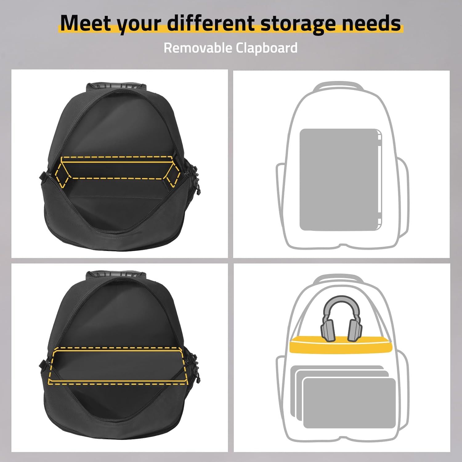 CVLIFE Tactical Range Backpack for Men with Stable Support, Handgun Backpack with Pistol Cases, Range Bag with Removable Divider, Lockable Zipper Design Daypack for EDC Work, Black