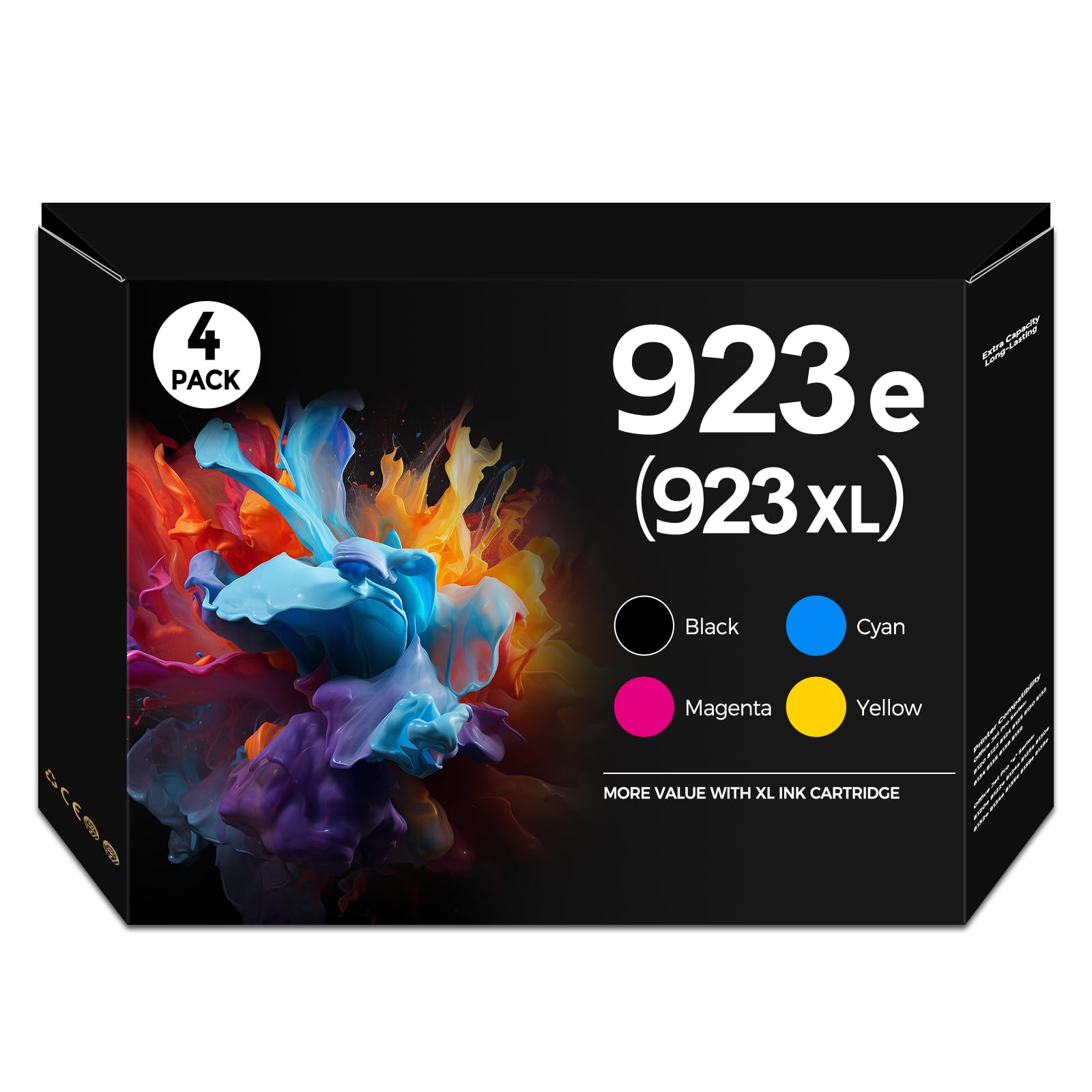 Photo 1 of 923XL 923e 923 XL Ink Cartridges Compatible for Officejet 8125e 8120e 8135e 8130e Ink Replacement for HP 923 XL HP923 Combo Pack with HP Office Jet Pro 8125e 8120e 8120 8130e 8135e 8135 8139e Printer