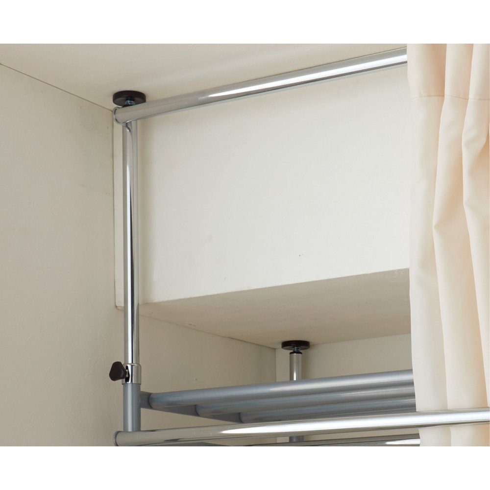 ツッパリクローゼットハンガーラック　フロントハンガー付（オールカーテン） interior-palette_282481