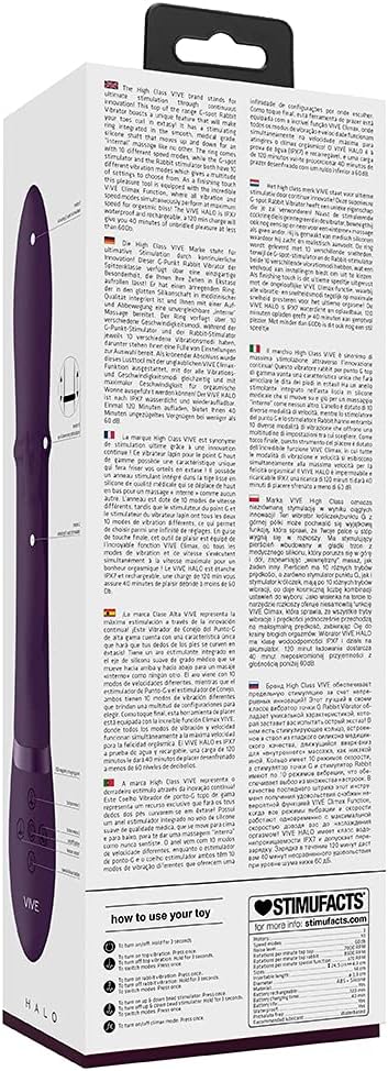 Vive Halo Stimul Ring Rabbit Vibr Pur VIVE023PUR