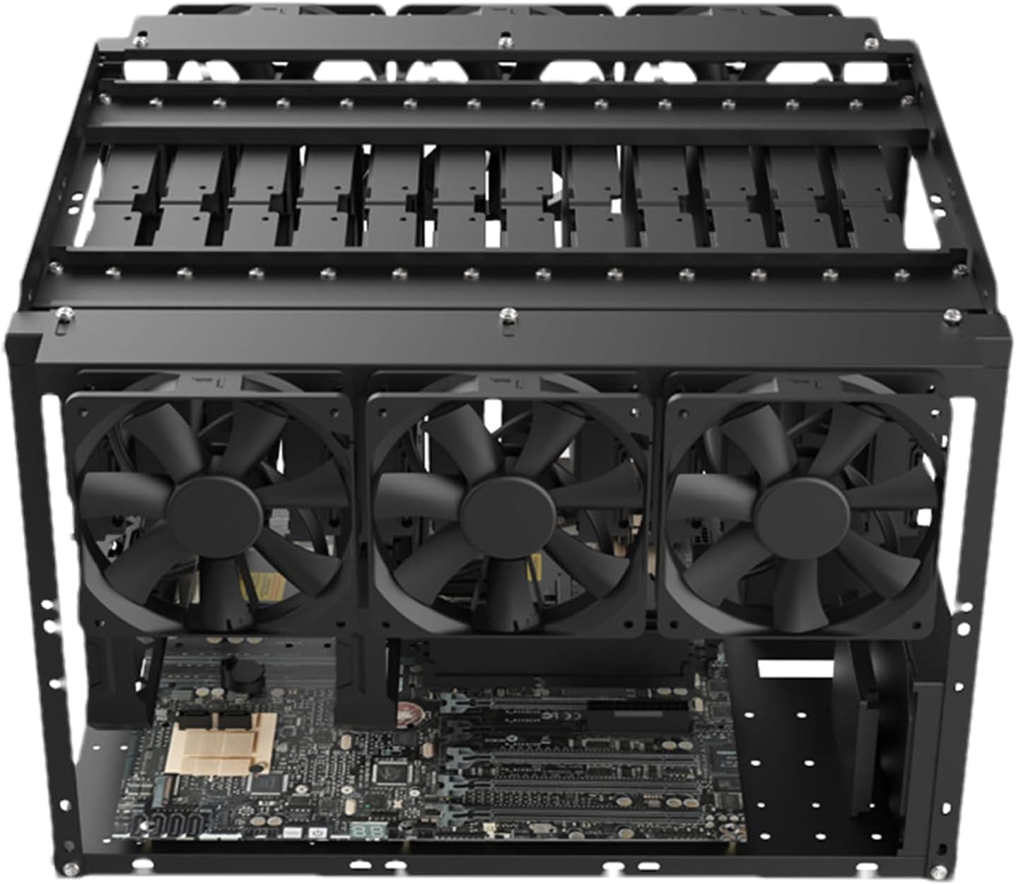 Mining Rig Frame, PC Computer Case, Open Air Testbench with Stackable Rack, Sturdy Desktop Chassis with Ventilation, Crypto Coin Mining Accessories for GPU Rig Assembly Hardware Setup