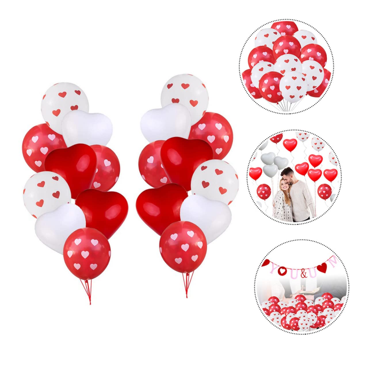 Ciieeo 3juegos Globos De Corazón Rojos y Para Decoración De San Valentín Fiesta De Boda y Aniversarios Suministros Románticos Para Celebraciones