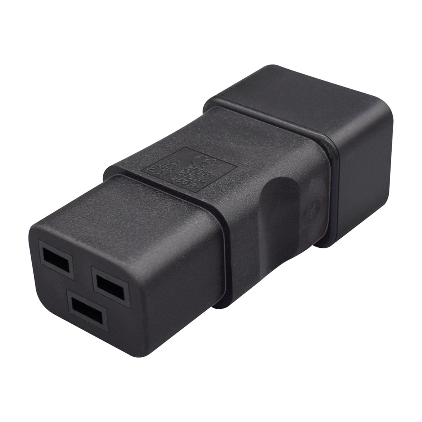 Adaptador de Corriente C20 Convertidor de Alimentación PVC Resistente al Desgaste para PDU Servidor Enrutador, 4 piezas