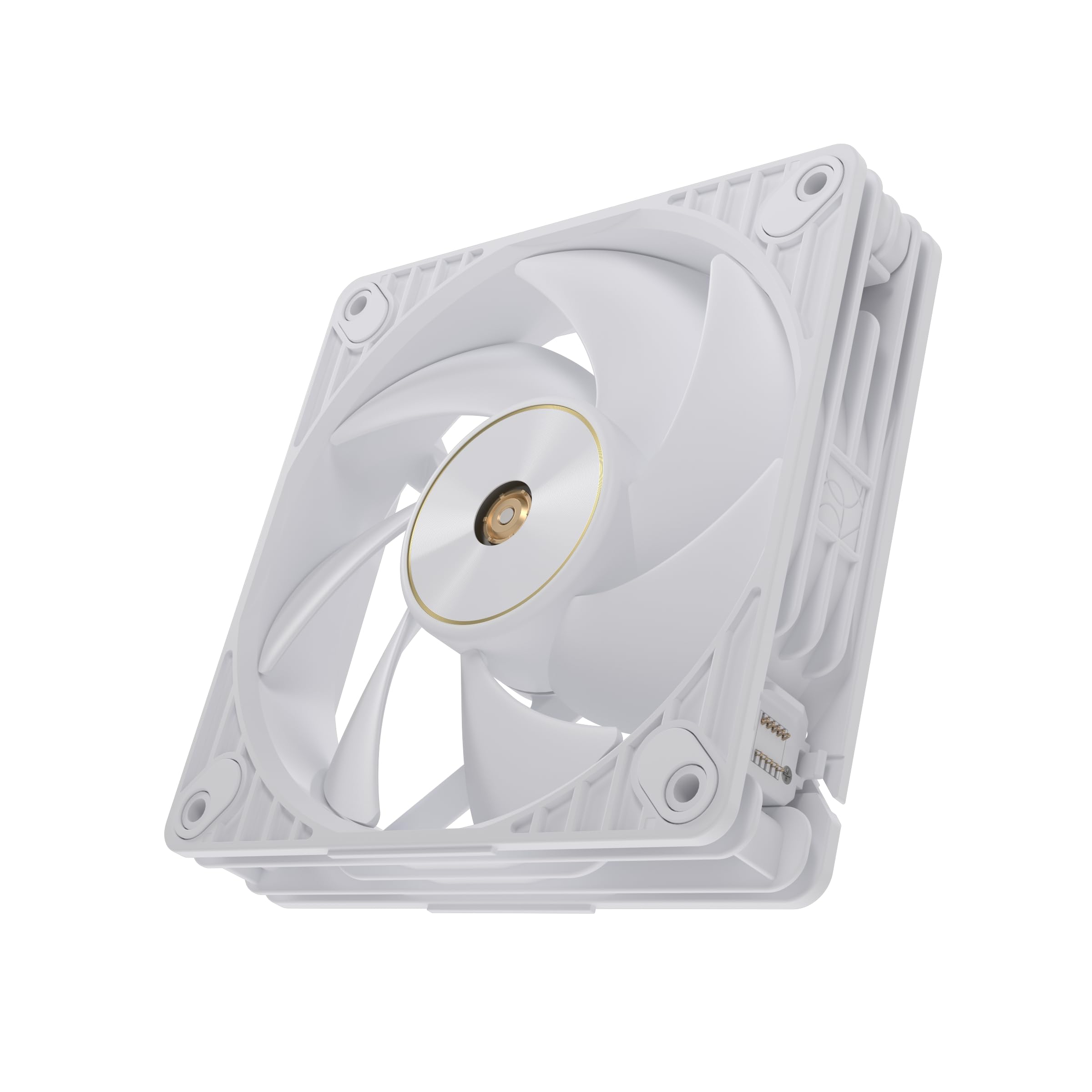 ASUS ProArt PF120 White Edition - Confezione da 3 ventole PWM da 120 mm, 3000 giri/min, flusso d'aria elevato/pressione statica, catena a margherita, controller