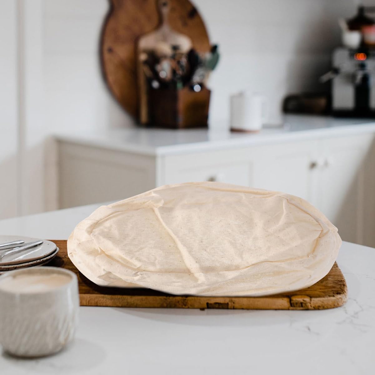 ABOOFAN Juego De 5 Cestas Para Fermentar Pan Forro Para Cestas De Pan Herramientas Para Repostería Cubierta De Tela Para Cestas De Pan De Cocina 5 Unidades X 5