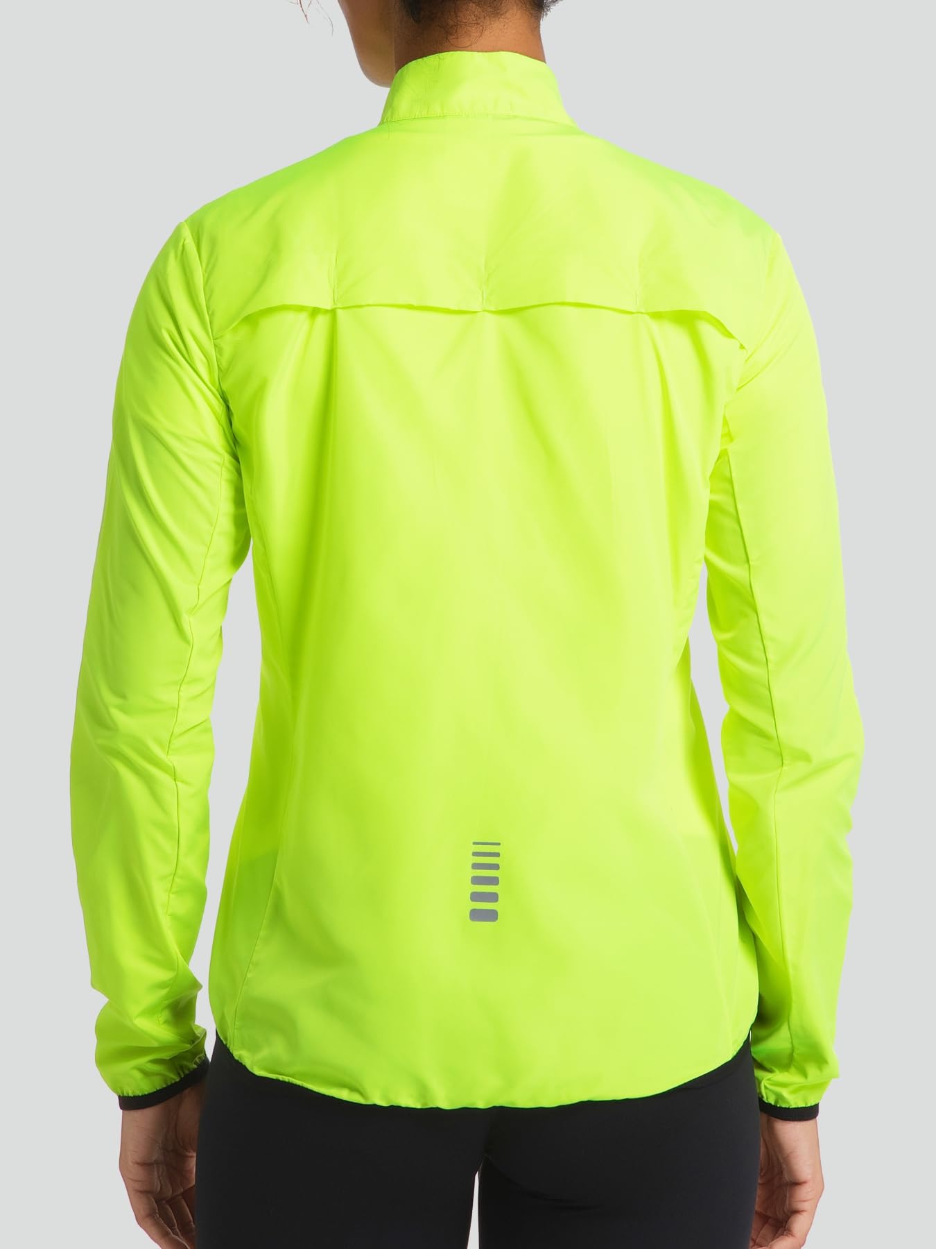 Przewalski Chaqueta cortavientos para mujer, ligera, resistente al viento y al agua, reflectante, con cremallera completa, 2 bolsillos con cremallera, para correr, ciclismo y senderismo