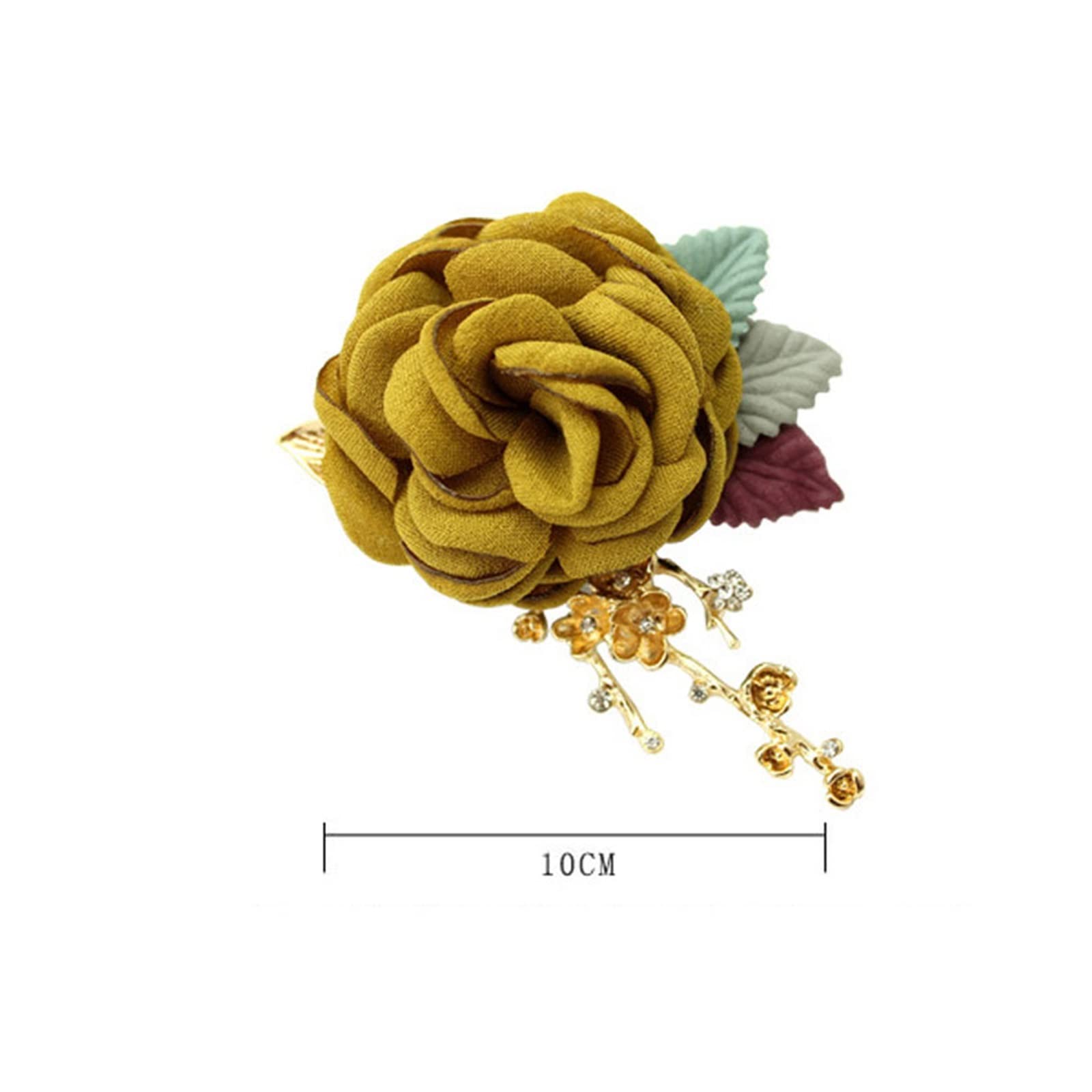 Broche de Flor de Perla de Tela artística, alfiler en el Ojal para Mujer, Insignia, Ramillete de Solapa, Ropa y Accesorios