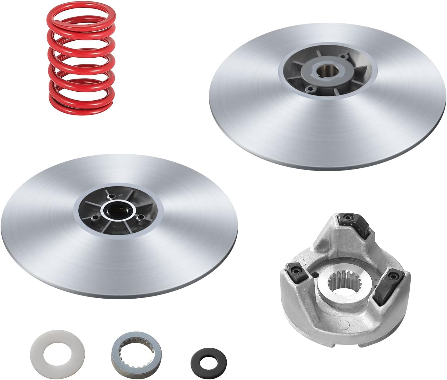 Golf Cart Secondary Driven Clutch Kit with Heavy Duty Spring for Yamaha Golf Cart G2 G8 G9 G11 G14 G16 G20 G21 G22 G28 1985-2007, Metal Surface Drive Clutch