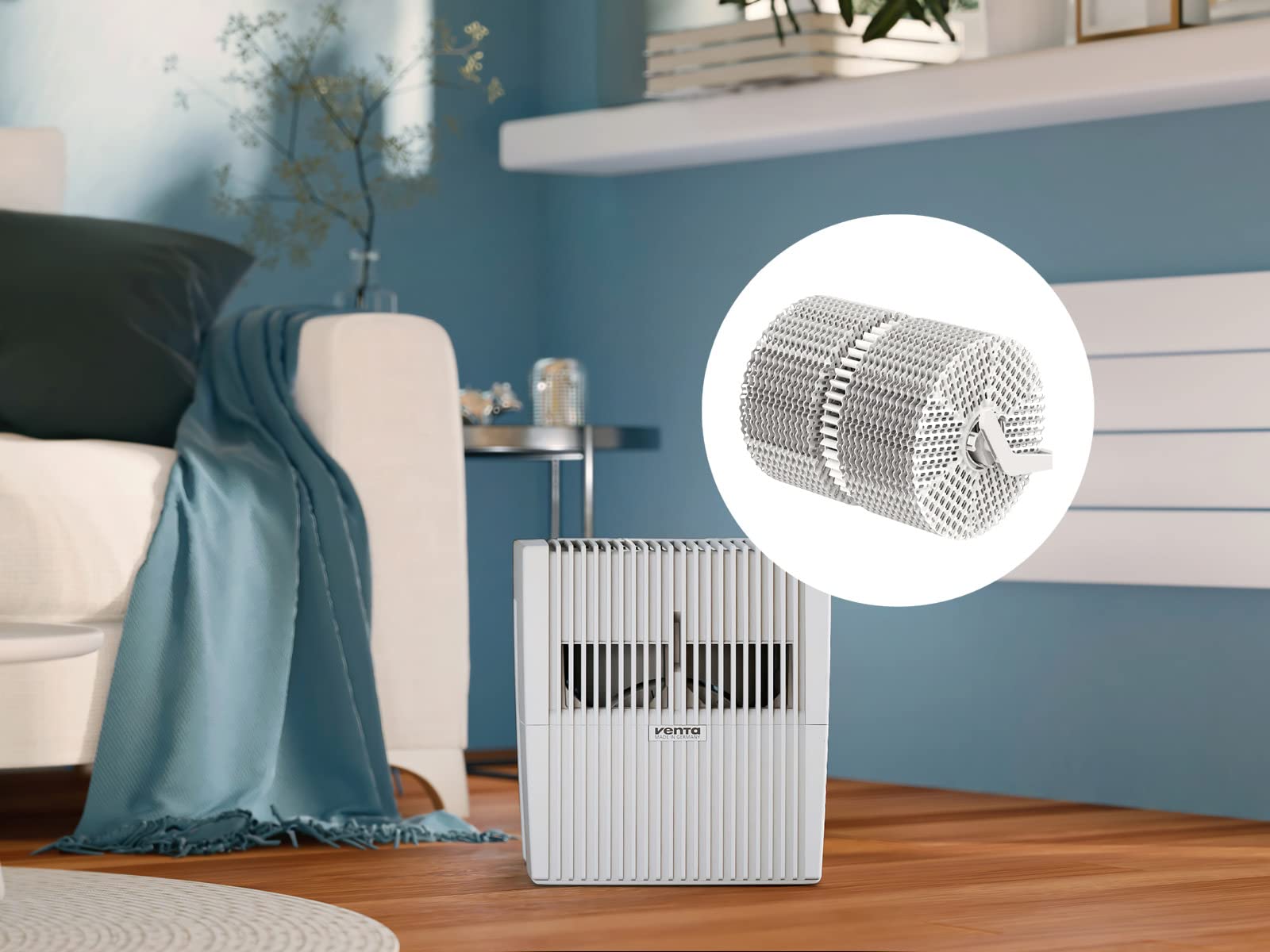 Venta Nawilżacz powietrza AH530, bardzo cichy 24 dB (A), energooszczędny 3 W, higieniczne zimne parowanie bez filtra, duży zbiornik 7 l, do 45 m², sterowanie aplikacją, z funkcją zapachu