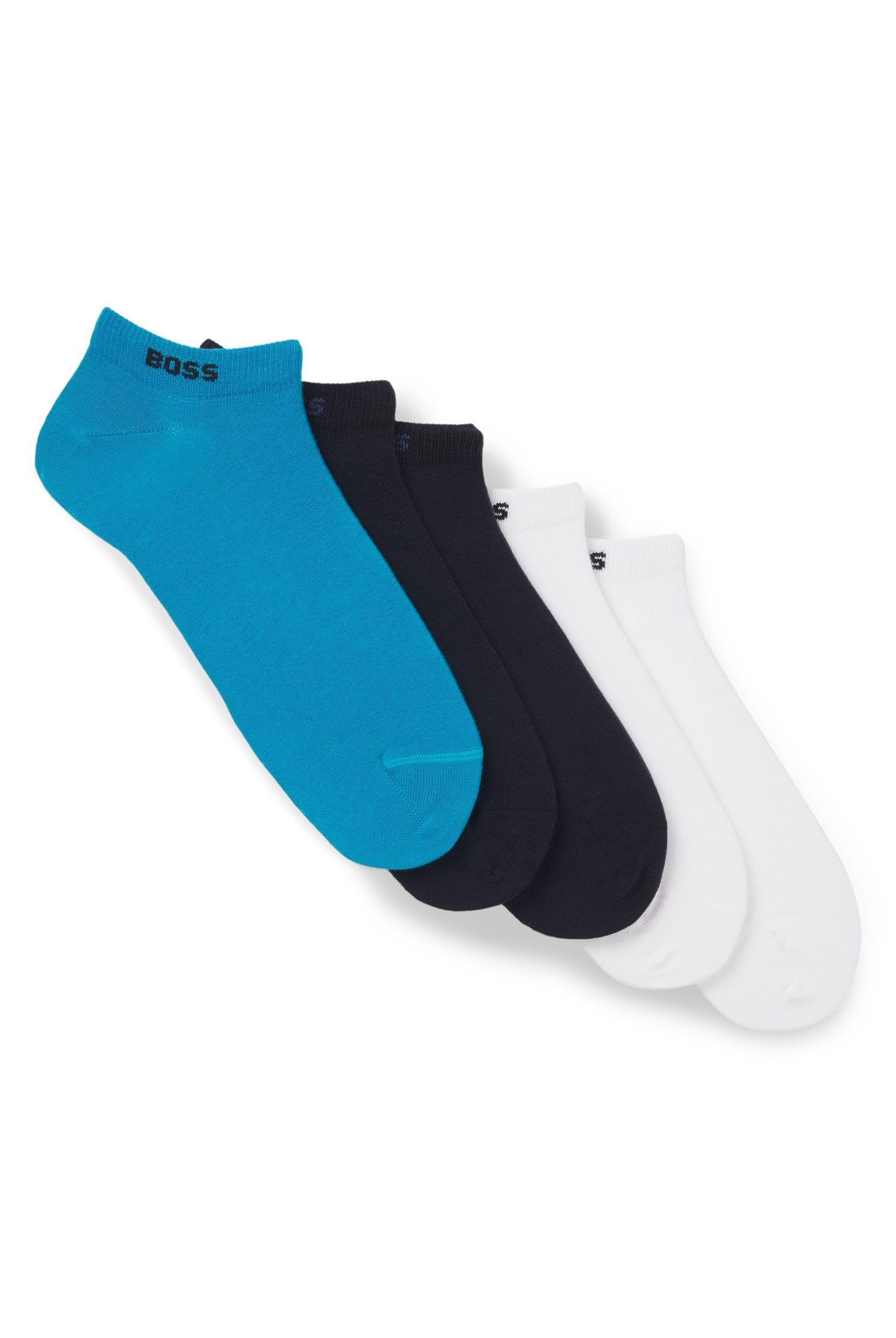 BOSS Herren 5P AS Uni CC Fünferpack Sneakers-Socken aus Baumwoll-Mix mit Branding