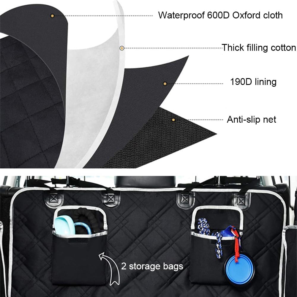 WERTYUV Housse Protection Coffre Voiture Chien, Pour Audi A3 8V A4 B8 B9 A5 A6 C7 C8 Q3 8U Q5 Q7 S3 S4 S5 Anti-Rayures Antidérapante Imperméable Tapis Protege Voiture Chien,B