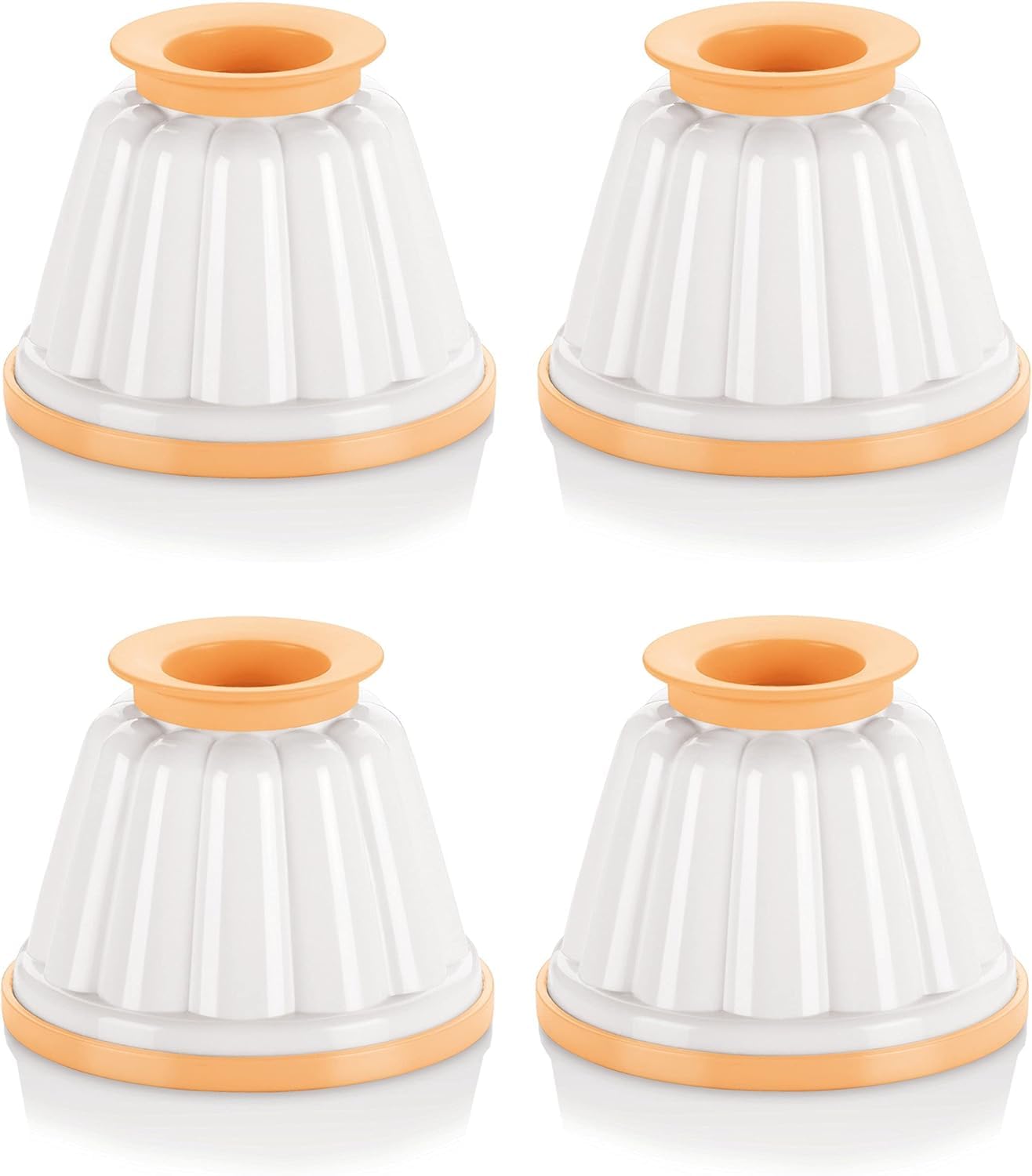 Tescoma DELICIA Pudding Förmchen 4 Stück mit Deckel aus Kunststoff für kalte Desserts Pudding Creme Gelee und Nachspeisen spülmaschinengeeignet stapelbar wiederverwendbar