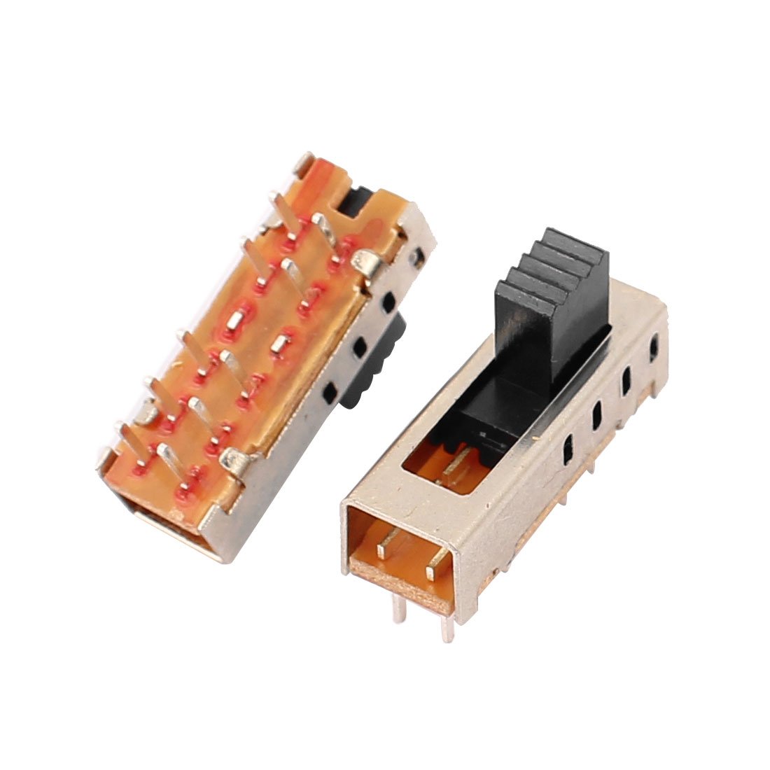 uxcell 5Pcs 4 Position 10P 2P4T Panel Mount Micro Slide Switch