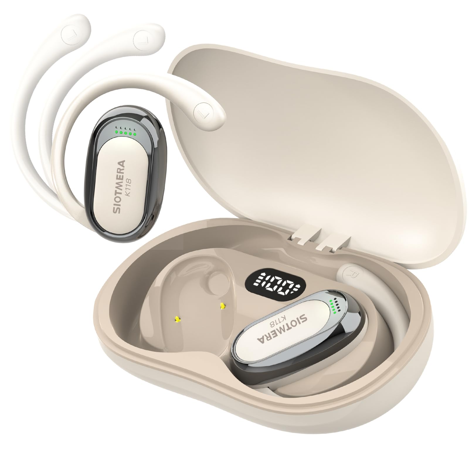 SIOTMERA Translation Earbuds K118, AI Language Translator Earbuds,144 Languages Real-Time Translation, 3-in-1 Adjustable Bluetooth Translation Earbuds