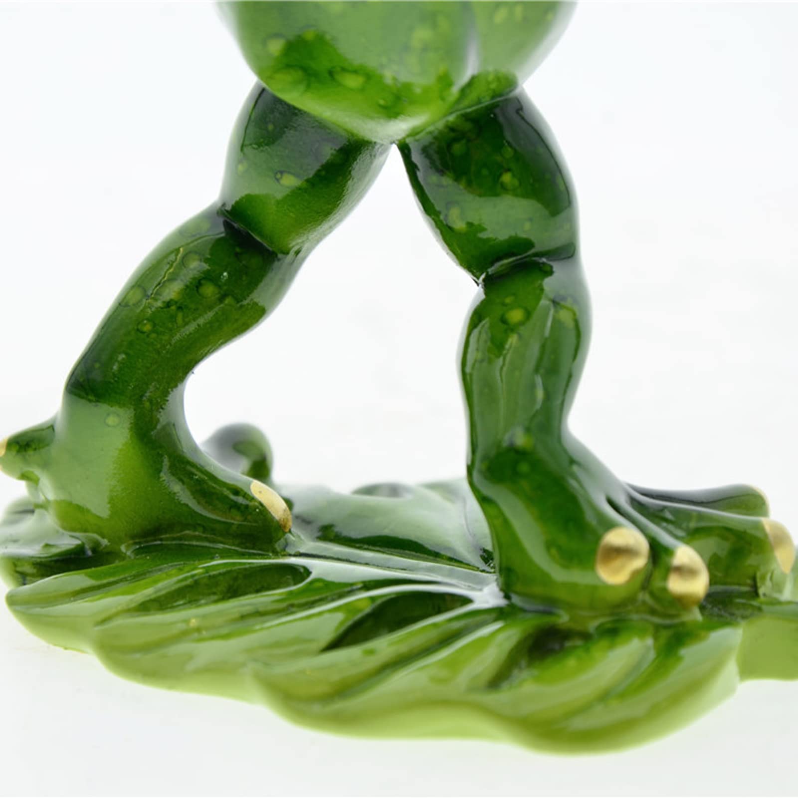 Frog figurka, zestaw 2 statua żaby żywicznej zabawne siusiu na postawę żaba rzeźba mini żaby zwierzęcy ogród krajobrazowy figurka dla zwierząt, halloween dekoracja na zewnątrz