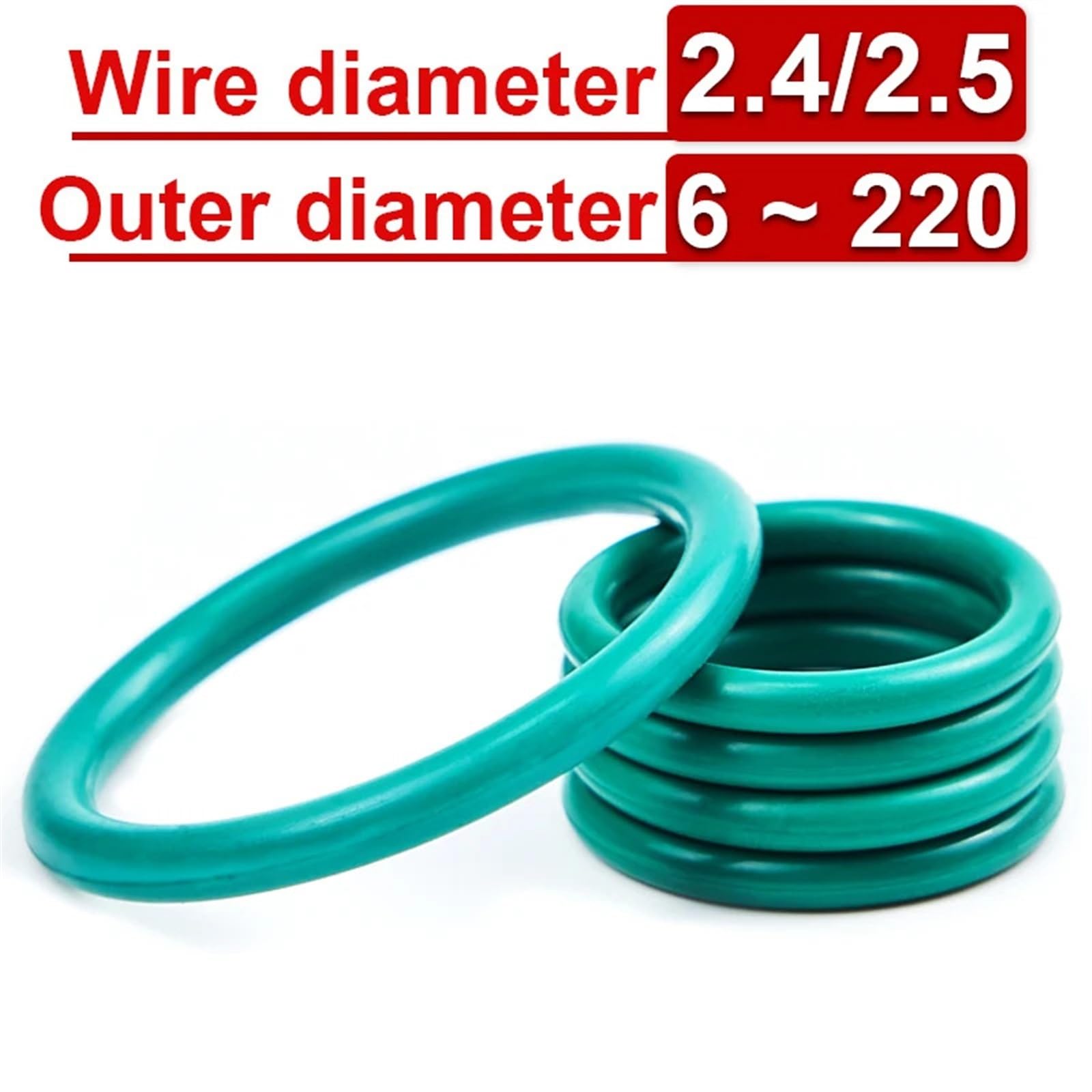 CS 2,5 mm 5 szt. Gumowa uszczelka O-ring OD 6 ~ 220 mm Uszczelka O-ring Uszczelka Pierścień uszczelniający ciepło (OD 200 mm)