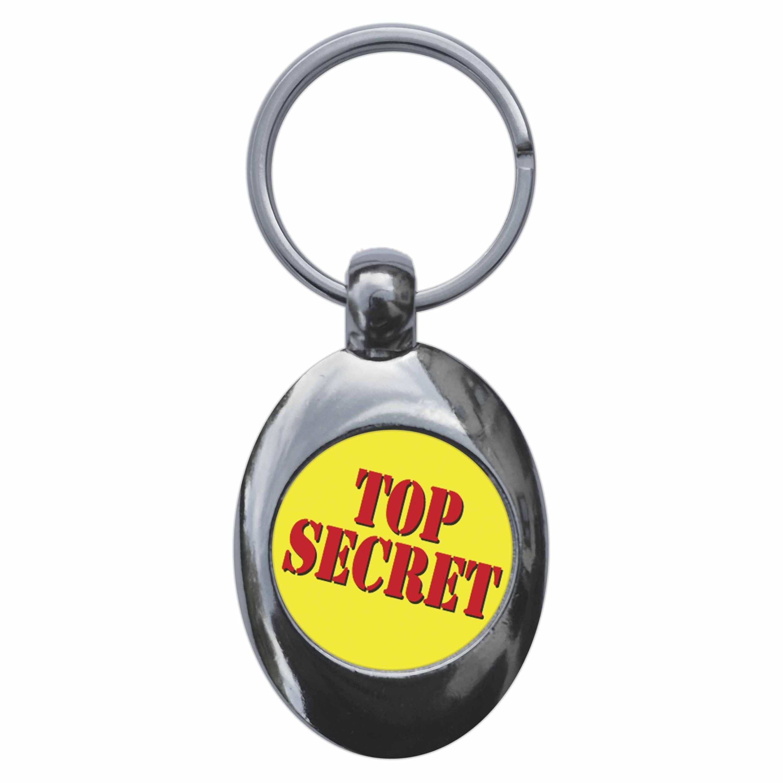 Ozorath Top Secret Keyring Keychain Key Ring Chain With Trolley Coin