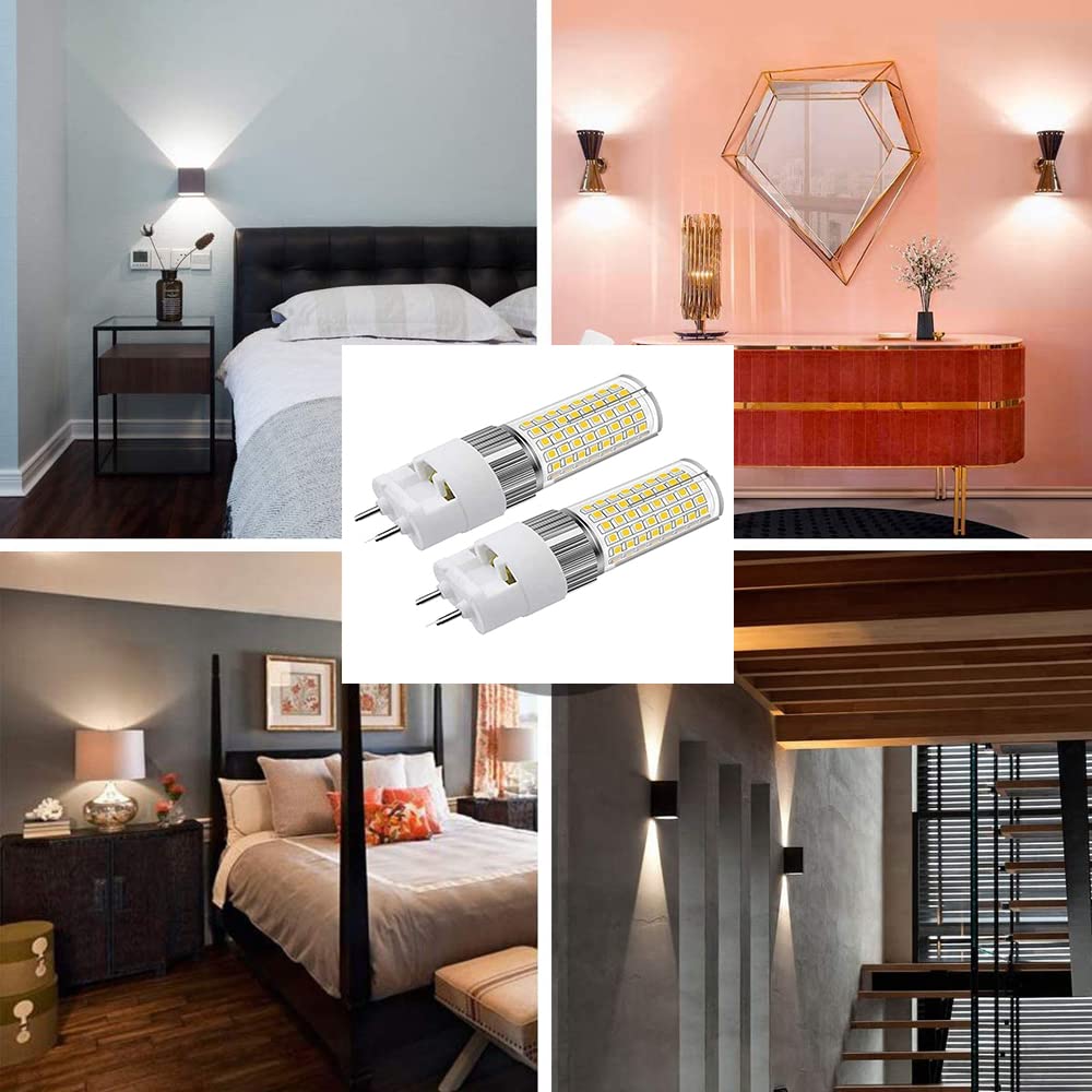 G12 LED Lampadina 16W, Lampade del Mais di Bi-Pin (Alogena/Incandescente Equivalente 150W), 3000K 1600 Lumen, per la Casa/la Strada/il Giardino/il Paesaggio/Magazzino, Pacchetto di 4 (Bianco Caldo)