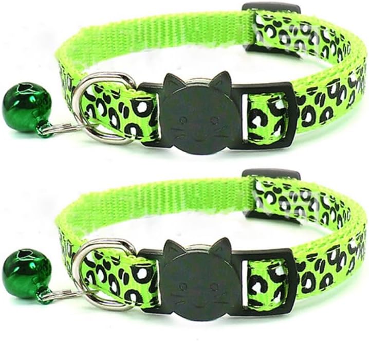 Amazon.com : Reflective 2 Pack Breakaway Cat Collars with Bell Leopard