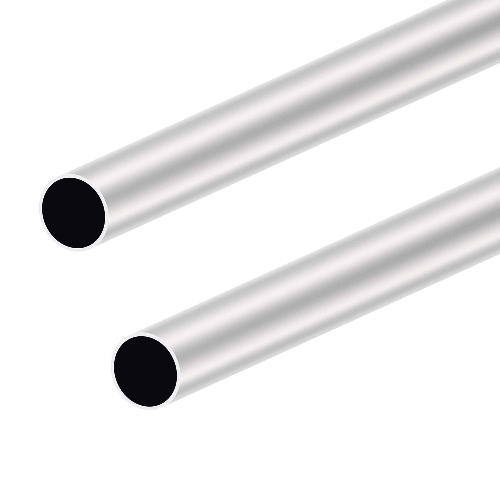 LAVMHAB 6063 Aluminum Tube 26mm OD x 24mm ID 1.0mm Wall Thickness 400mm Length, Aluminum Round Tubing Seamless Straight Pipes (2pcs)