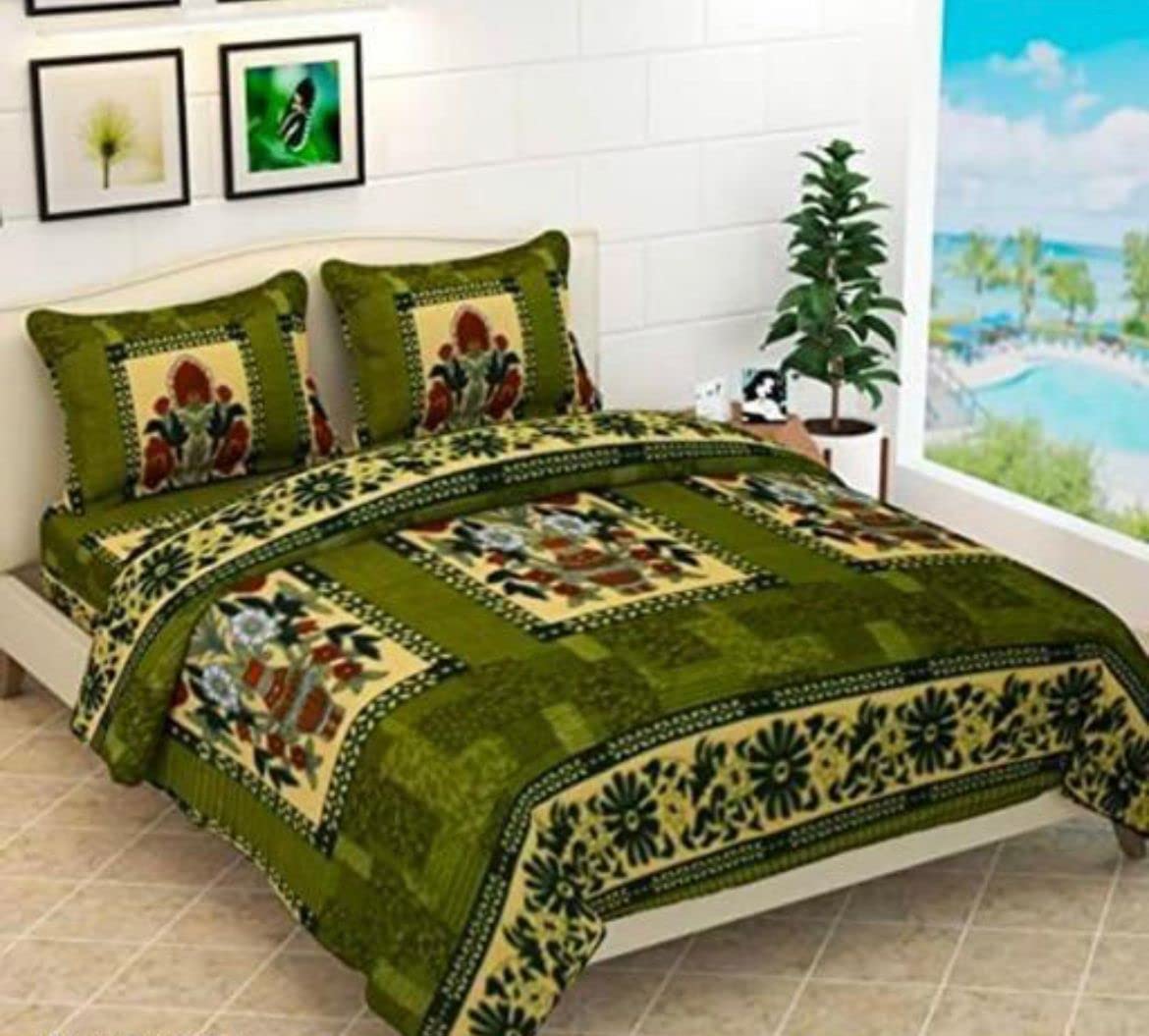 Myra Collection Woolen Pure Warm Double Bedsheet with 2 Pillow Cover | 90X100 |Green (B0BQC6JRKV) Amazon Price History, Amazon Price Tracker