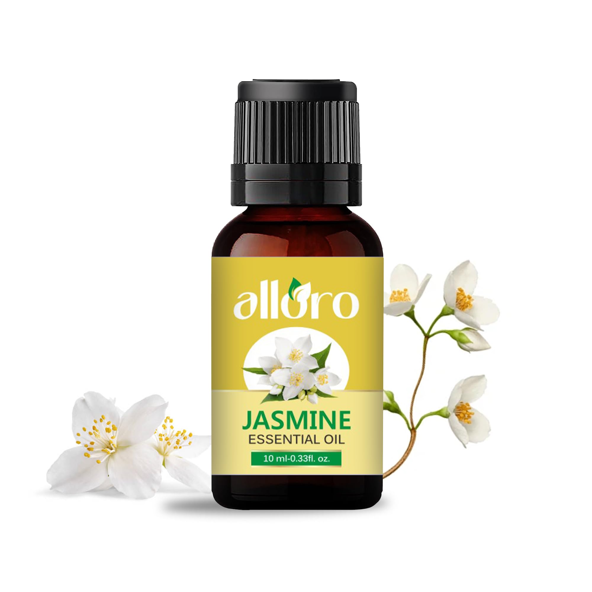 ALLORO Jasmine Essential Fragrance Oil | Jasmine Aroma Oil for Home Fragrance | Helps in concentration & meditation | Used in Diffusers, Candles, Air Fresheners, Soaps